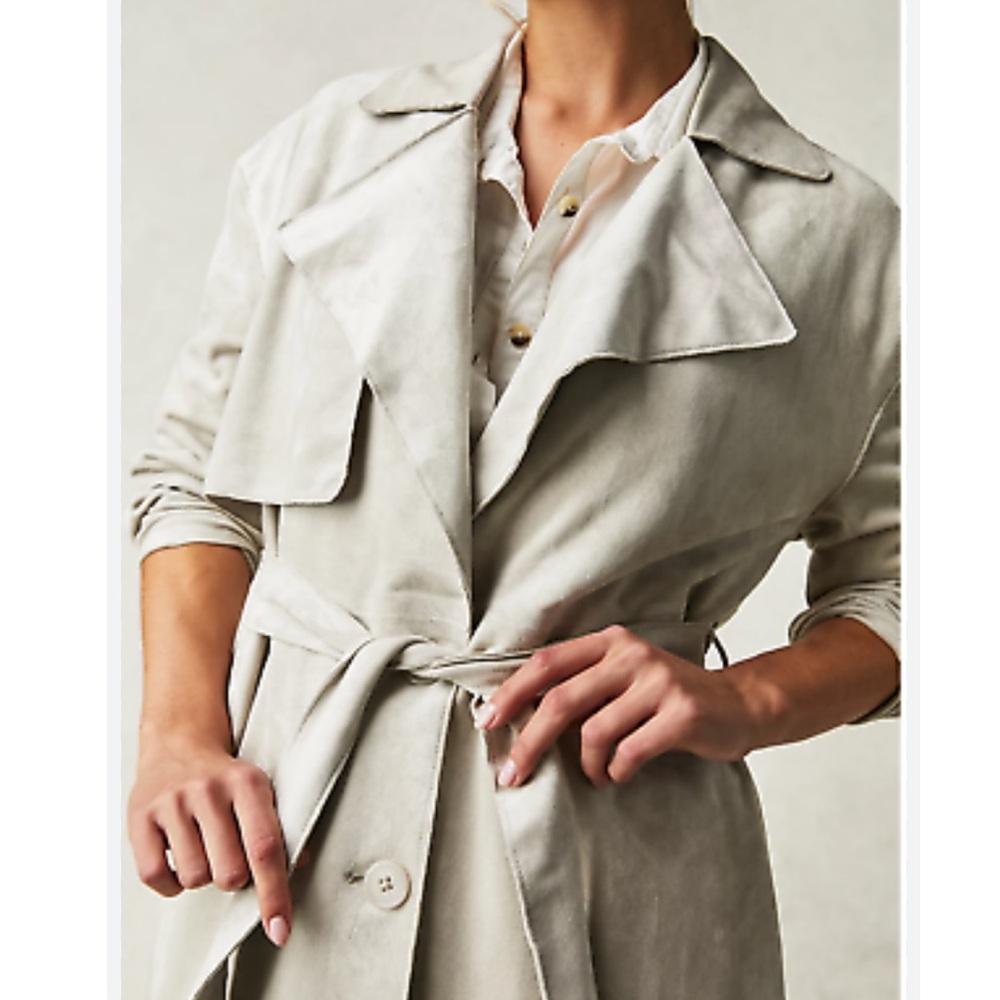 Free People Blank NYC Vegan Trench Coat.